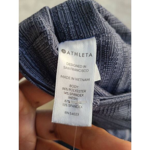 Athleta Cropped Leggings Womens 2XS Purple Stretch Lined Athleisure Yoga Pockets - Picture 6 of 8